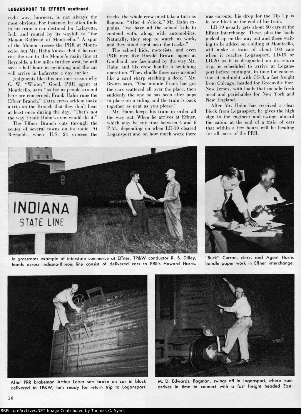 PRR "Logansport To Effner," Page 16, 1952